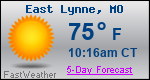 Weather Forecast for East Lynne, MO