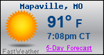 Weather Forecast for Mapaville, MO