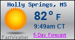Weather Forecast for Holly Springs, MS