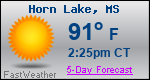 Weather Forecast for Horn Lake, MS