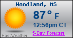 Weather Forecast for Woodland, MS