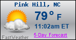 Weather Forecast for Pink Hill, NC