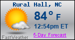 Weather Forecast for Rural Hall, NC