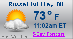 Weather Forecast for Russellville, OH