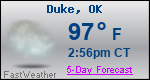 Weather Forecast for Duke, OK
