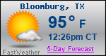 Weather Forecast for Bloomburg, TX