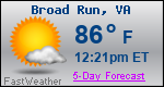 Weather Forecast for Broad Run, VA