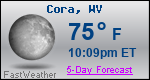 Weather Forecast for Cora, WV