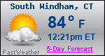 Weather Forecast for South Windham, CT