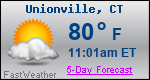 Weather Forecast for Unionville, CT