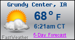 Weather Forecast for Grundy Center, IA