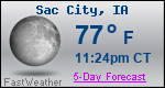 Weather Forecast for Sac City, IA