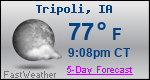 Weather Forecast for Tripoli, IA