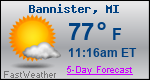 Weather Forecast for Bannister, MI