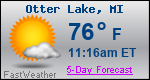 Weather Forecast for Otter Lake, MI