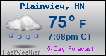 Weather Forecast for Plainview, MN