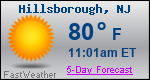 Weather Forecast for Hillsborough, NJ