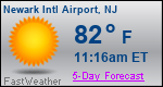 Weather Forecast for Newark International Airport, NJ