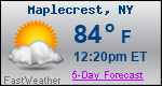 Weather Forecast for Maplecrest, NY