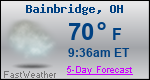 Weather Forecast for Bainbridge, OH