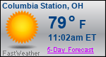 Weather Forecast for Columbia Station, OH