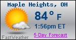 Weather Forecast for Maple Heights, OH