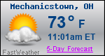 Weather Forecast for Mechanicstown, OH