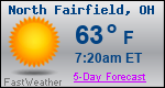 Weather Forecast for North Fairfield, OH