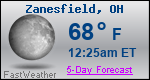 Weather Forecast for Zanesfield, OH
