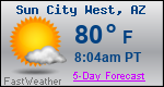 Weather Forecast for Sun City West, AZ