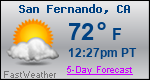 Weather Forecast for San Fernando, CA