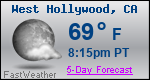 Weather Forecast for West Hollywood, CA