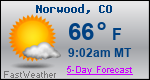 Weather Forecast for Norwood, CO