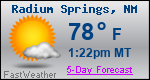 Weather Forecast for Radium Springs, NM