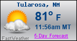 Weather Forecast for Tularosa, NM