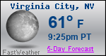 Weather Forecast for Virginia City, NV