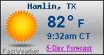 Weather Forecast for Hamlin, TX