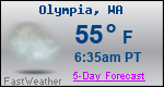 Weather Forecast for Olympia, WA