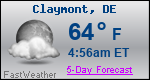 Weather Forecast for Claymont, DE