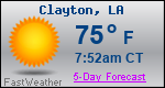 Weather Forecast for Clayton, LA