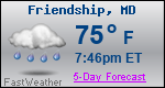 Weather Forecast for Friendship, MD