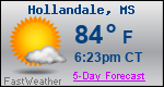 Weather Forecast for Hollandale, MS