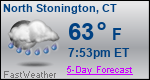 Weather Forecast for North Stonington, CT