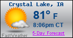 Weather Forecast for Crystal Lake, IA