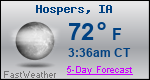 Weather Forecast for Hospers, IA