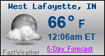 Weather Forecast for West Lafayette, IN