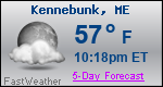 Weather Forecast for Kennebunk, ME