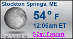 Weather Forecast for Stockton Springs, ME