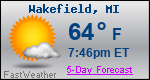 Weather Forecast for Wakefield, MI