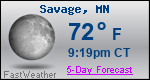 Weather Forecast for Savage, MN
